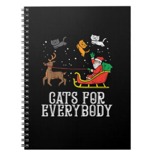Cats For Everybody Christmas Cat Funny Women Santa Notebook