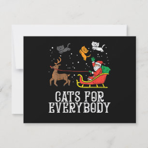 Cats For Everybody Christmas Cat Funny Women Santa Save The Date