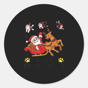 Cats For Everybody Christmas Cat Funny Xmas Men Wo Classic Round Sticker