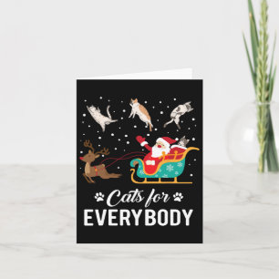 Cats For Everybody Christmas Cat Funny Xmas Santa  Card