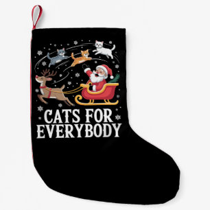 Cats For Everybody Christmas Cat Funny Xmas Santa  Small Christmas Stocking