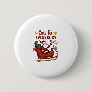 Cats For Everybody Christmas Cat Funny Xmas Women  6 Cm Round Badge