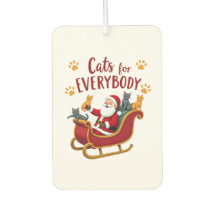 Cats For Everybody Christmas Cat Funny Xmas Women  Car Air Freshener