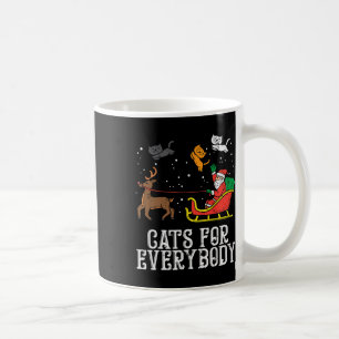 Cats For Everybody Christmas Cat Funny Xmas Women Coffee Mug
