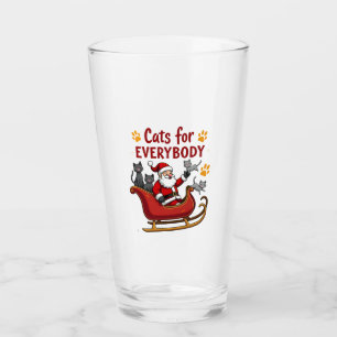 Cats For Everybody Christmas Cat Funny Xmas Women  Glass