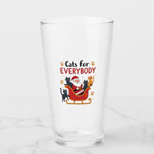 Cats For Everybody Christmas Cat Funny Xmas Women  Glass