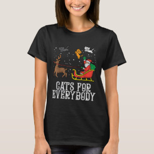 Cats For Everybody Christmas Cat Funny Xmas Women  T-Shirt
