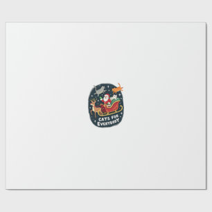 Cats For Everybody Christmas Cat Funny Xmas Women  Wrapping Paper