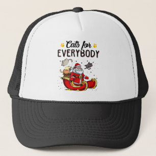 Cats for Everybody Christmas Cat Lover Gift Trucker Hat