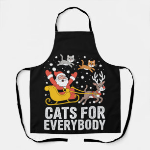 Cats For Everybody Christmas Cat Santa Xmas Apron