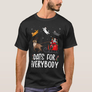 Cats For Everybody Christmas Cat Xmas Women Sant T-Shirt