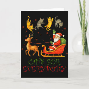 Cats For Everybody Christmas Funny Cat Xmas Santa Card