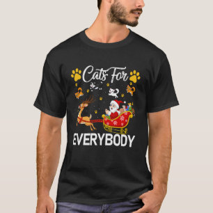Cats for Everybody Christmas Pyjamas Santa Sleigh T-Shirt