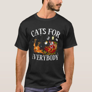 Cats for Everybody Christmas Pyjamas Santa Sleigh T-Shirt