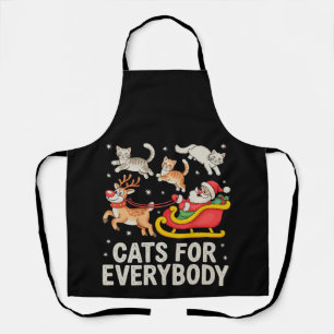 Cats For Everybody Christmas Santa Cat Xmas Lovers Apron