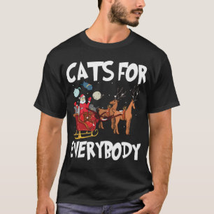 Cats For Everybody Cute Santa Cat Lovers Christmas T-Shirt