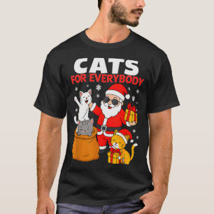 Cats For Everybody Funny Christmas Cat Xmas Santa  T-Shirt