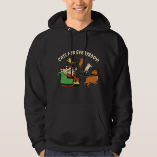 Cats For Everybody Santa Christmas Cat Funny Xmas Hoodie