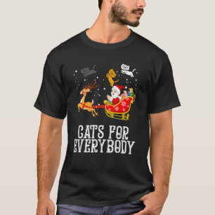 Cats For Everybody Santa Christmas Pjs Xmas Cat T-Shirt