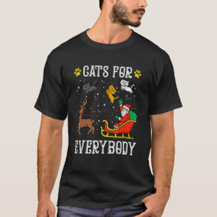 Cats For Everybody Santa Christmas PJs Xmas Women T-Shirt
