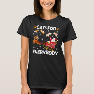 Cats For Everybody Santa Christmas PJs Xmas Women T-Shirt