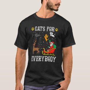 Cats For Everybody Santa Christmas PJs Xmas Women T-Shirt