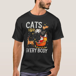 Cats For Everybody Santa  Christmas PJs Xmas Women T-Shirt