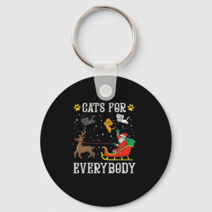 Cats For Everybody Santa Fun Men Kids Women Christ Key Ring