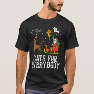 Cats For Everybody Santa Funny Christmas Pjs Xmas T-Shirt