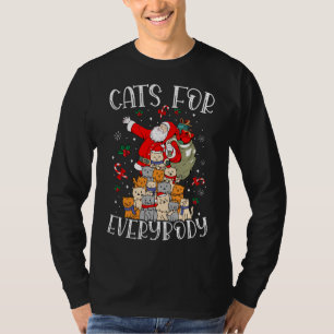 Cats For Everybody Ugly Christmas Cat Funny Xmas T-Shirt
