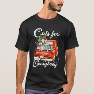 Cats For Everybody Ugly Christmas Cat On Vintage T T-Shirt