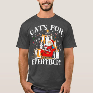 Cats For Everybody Ugly Christmas Cat  T-Shirt