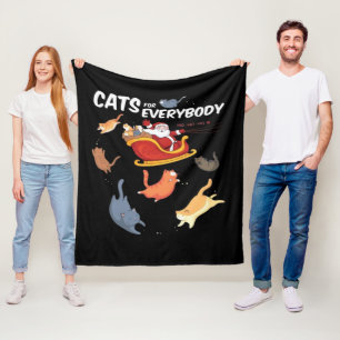 Cats for everyone  fleece blanket