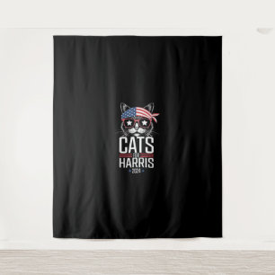 Cats for Harris 2024 - Kamala Harris for President Tapestry