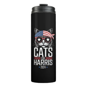 Cats for Harris 2024 - Kamala Harris for President Thermal Tumbler