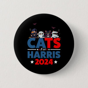 Cats For Harris 2024 - Kamala Harris Halloween Men 6 Cm Round Badge