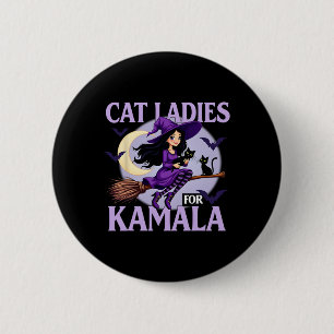Cats For Harris 2024 Spooky Halloween Witches Kama 6 Cm Round Badge