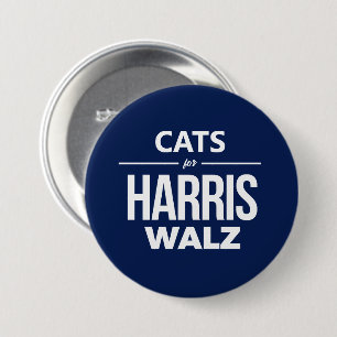 Cats for Harris Walz 7.5 Cm Round Badge