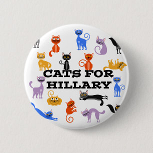 Cats for Hillary Campaign Button