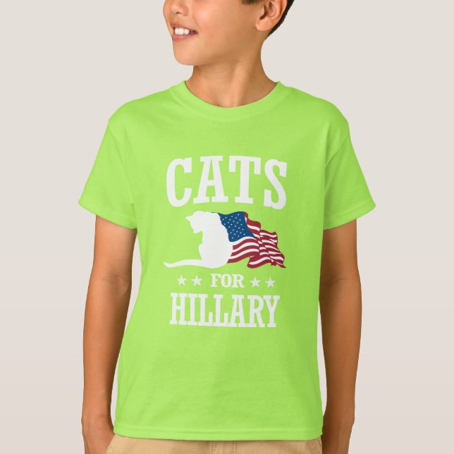 CATS FOR HILLARY T-Shirt (Front)