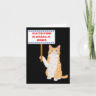 Cats For Kamala Harris Vote President 2024 Usa Card