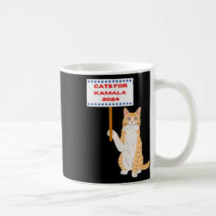Cats For Kamala Harris Vote President 2024 Usa  Coffee Mug