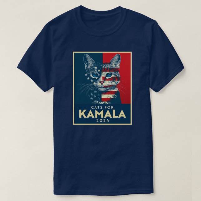 Cats for Kamala T-Shirt (Design Front)