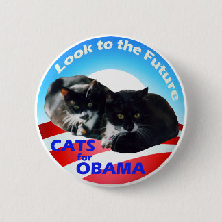 Cats For Obama 6 Cm Round Badge