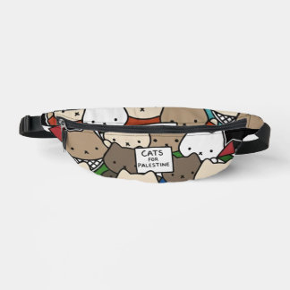 Cats for Palestine – Kawaii Cats for Justice Bum Bags