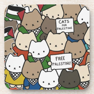 Cats for Palestine – Kawaii Cats for Justice Coaster