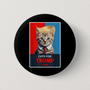 Cats For Trump 2024 Election _1  6 Cm Round Badge