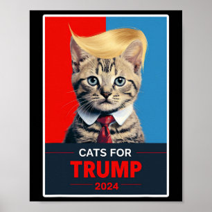 Cats For Trump 2024 Election 1  Poster