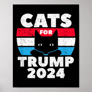 Cats For Trump 2024 Election Poster