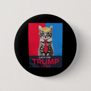 Cats For Trump 2024 Funny Tee For Vance Trump 2024 6 Cm Round Badge